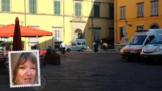 Amanda Brett Artist, Painting Piazza San Salvatore, Lucca, Italy