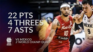Jose Alvarado 22 pts 4 threes 7 asts vs Mexico World Champ Qualifiers