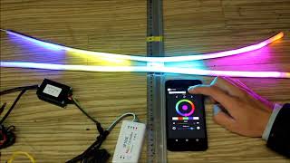 ◆RGB点灯可能◆シーケンシャルウィンカー機能付きシリコンファイバーLED