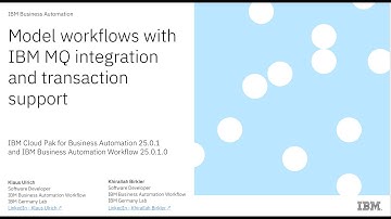 Model workflows with IBM MQ integration and transaction support
