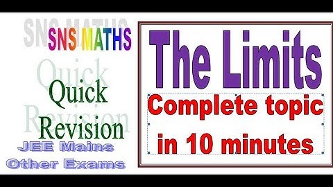 Limits Quick Revision