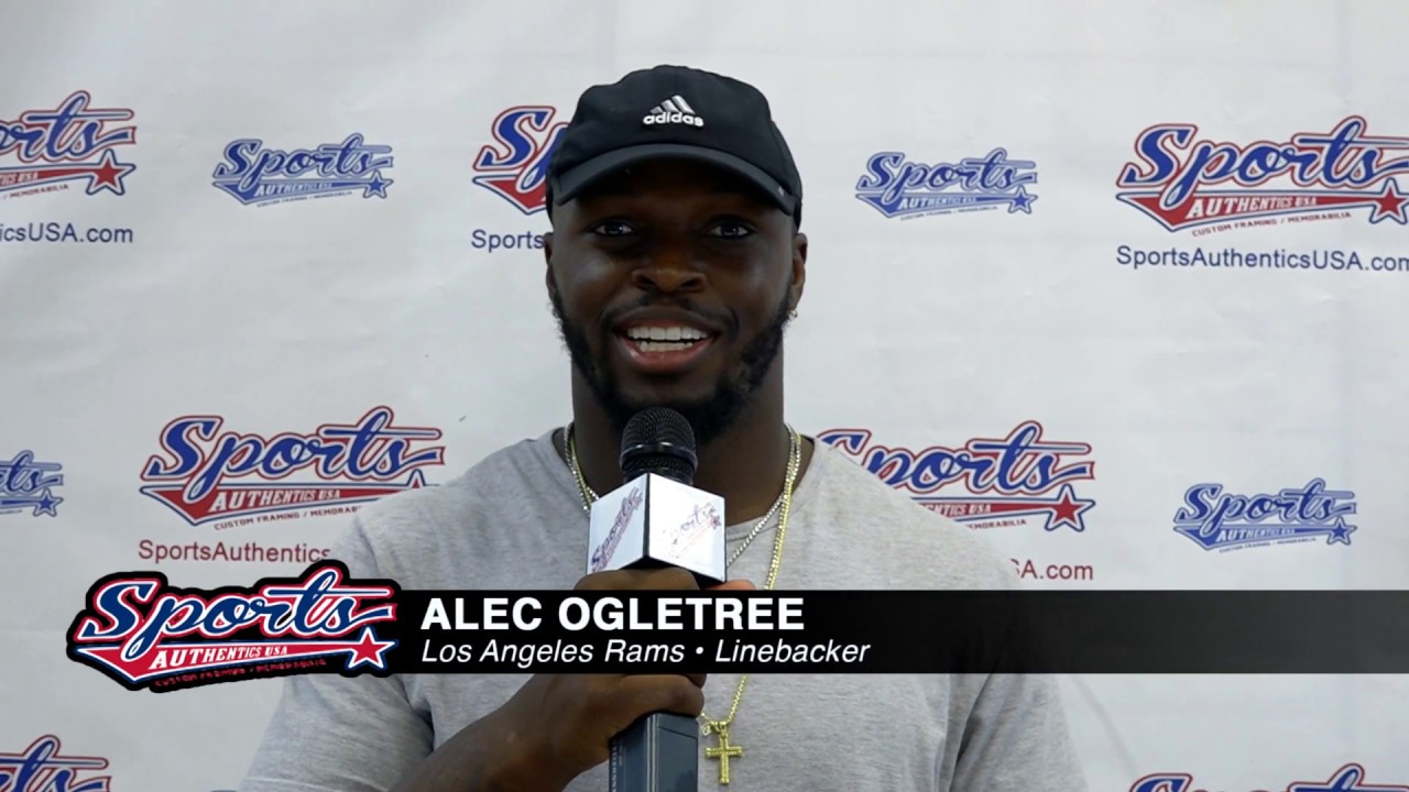 Football star Alec Ogletree visited SPORTS AUTHENTICS USA YouTube
