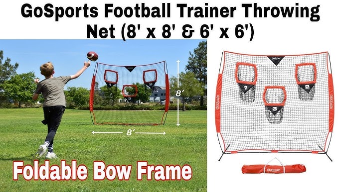 GoSports Quarterback 6 X 6 Accuracy Football Training Net with 3