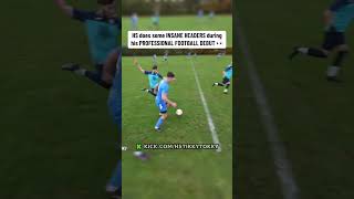 HS does some INSANE HEADERS during his PRO FOOTBALL DEBUT 👀