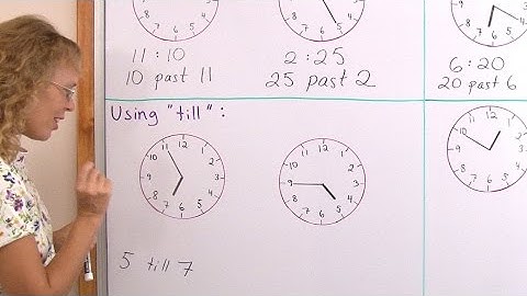 Using "past" and "till" when telling time (analog clock)