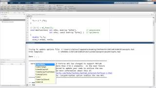 Connecting C code to MATLAB using MEX functions