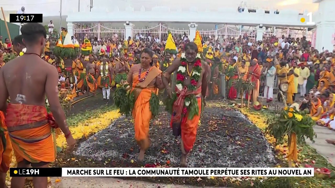Festivités du Nouvel An Tamoul : une marche sur le feu à Sainte-Rose