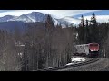 Westbound California Zephyr descends Vasquez Crossing in Winter Park