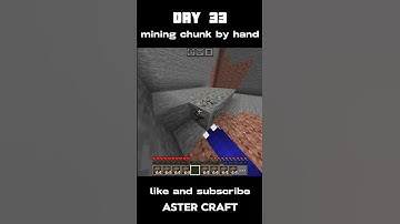 Day 33 of mining a whole chunk by hand in Minecraft #minecraft
