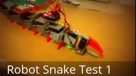 Arduino 3D printed robot snake test 1