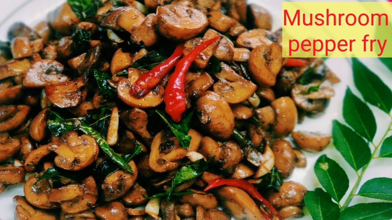 Mushroom Pepper Fry Recipe Mushroom pepper Chettinad Mushroom