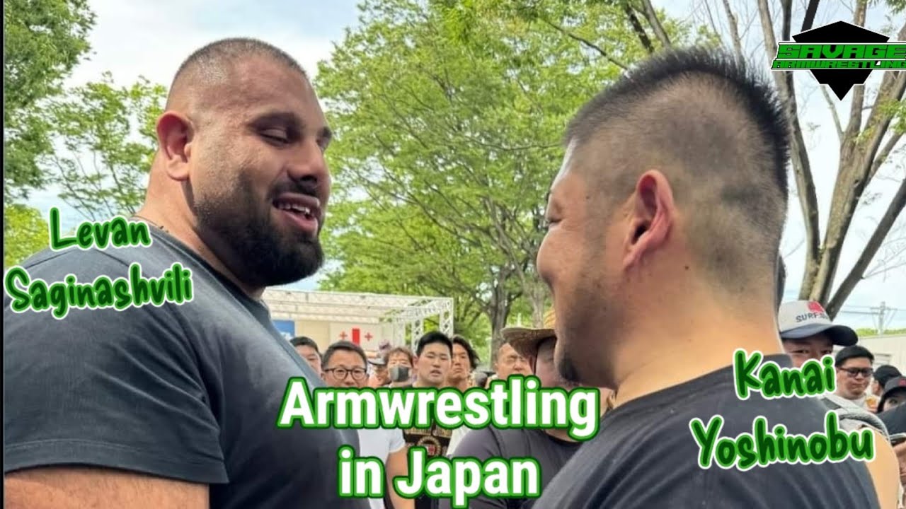 Levan Saginashvili , Kanai Yoshinobu, and a bunch of Japanese Armwrestling