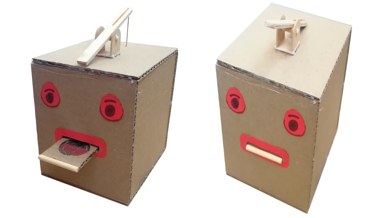 Coin Eating Box From Cardboard