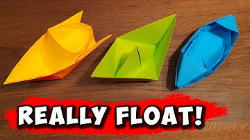 How To Make 5 EASY Paper Boats That FLOAT - Origami