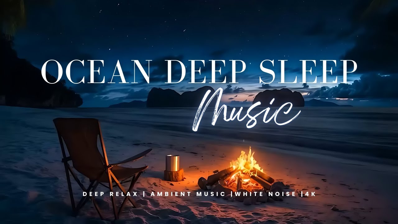3 Hours Ocean Healing Ambience | Soft Sea Beach Waves for Meditation and Sleep 4K
