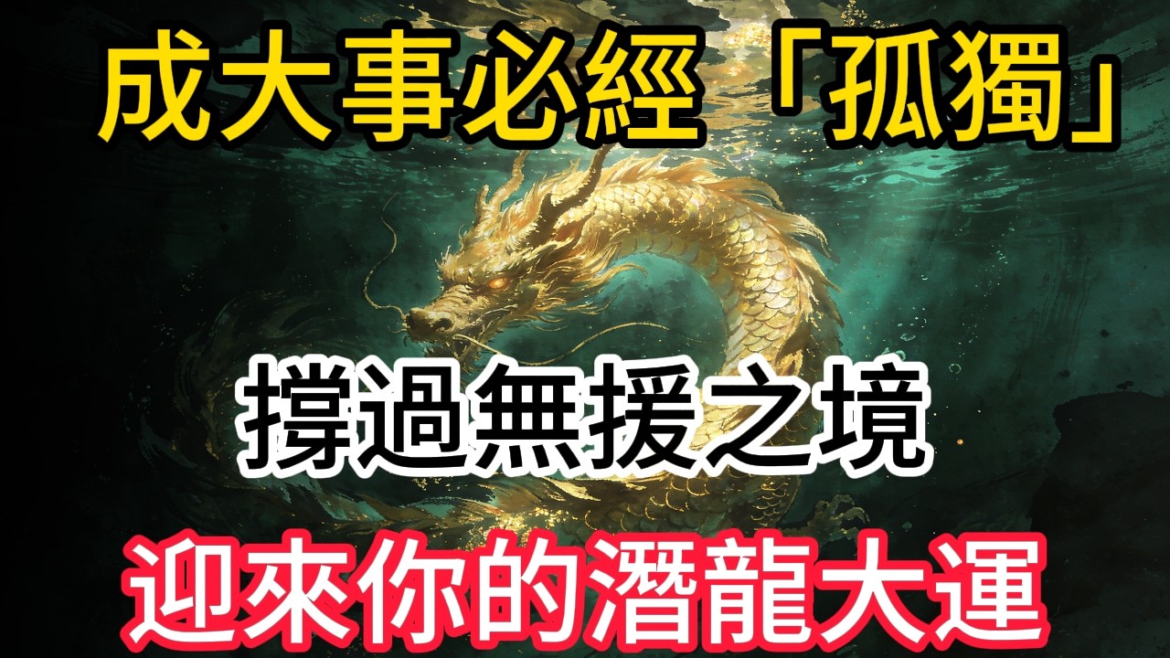 天道規律：成大事必經「孤獨」！撐過無援之境，迎來你的潛龍大運｜