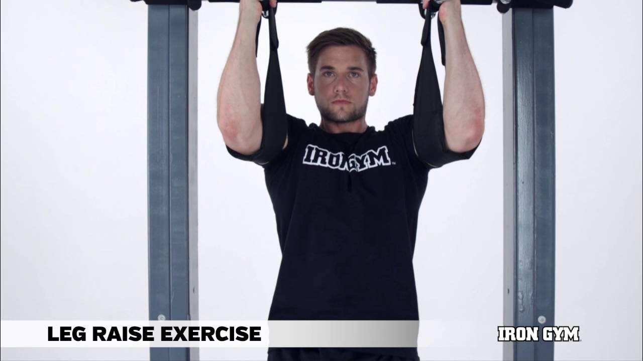 Ab Straps Leg Raise Exercise IRON GYM® Training Academy YouTube