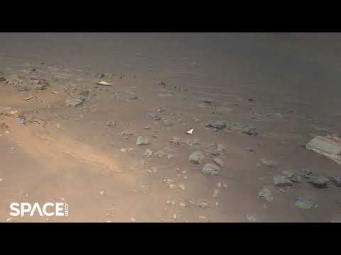Mars helicopter spots Perseverance landing gear debris during flight