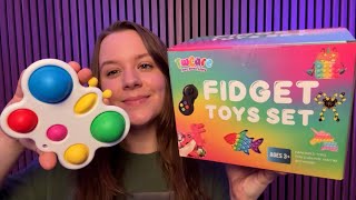 unboxing asmr fidget box i got for christmas