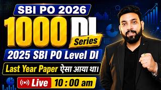 1000 DI Series | Data Interpretations Bank Exam 2026 | SBI PO 2025 | Bank Exam Previous Year DI