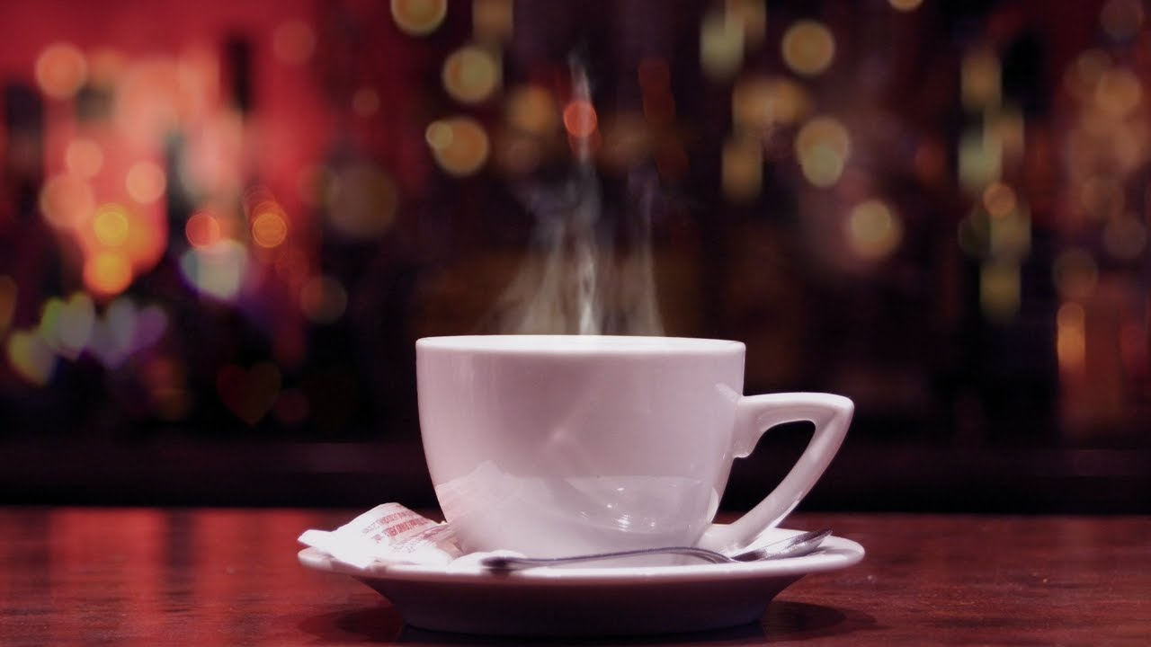 Background Video Secangkir Kopi Panas | Gelas Kopi Berasap | Full HD No Copyright