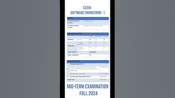 CS504 - Software Engineering - I Mid-term Examination – Fall 2024