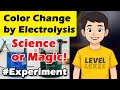 Science Experiment | Color Changes Blue to Green | Electrolysis #Chemistry #ncert #icse