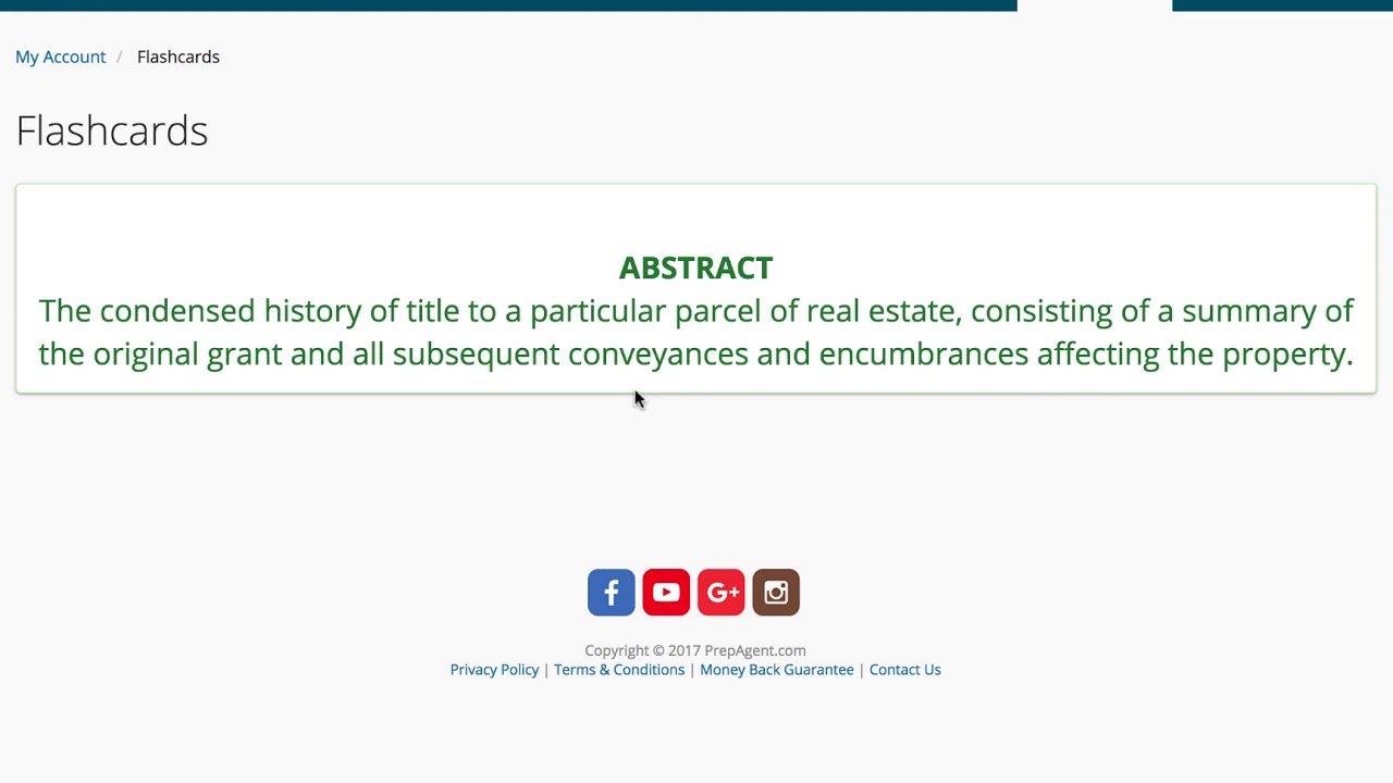 Real Estate Exam Vocab Flash Review YouTube