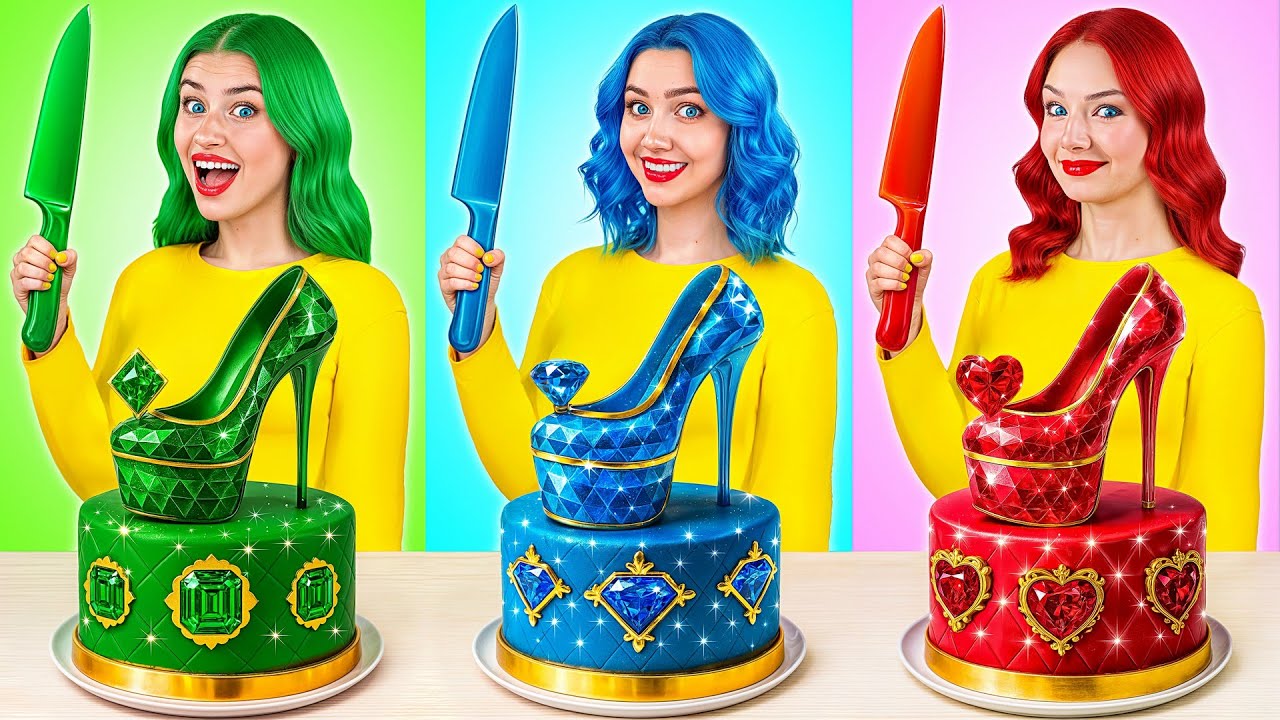 Девушка Изумруд, Рубин и Бриллиант | Укрась Торт Челлендж от Candy DO