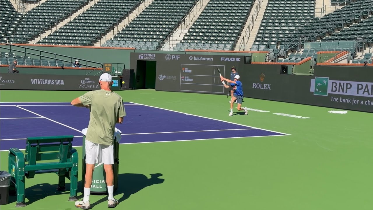 Jannik Sinner Practice Session | BNP Paribas Open Indian Wells 2026 | 