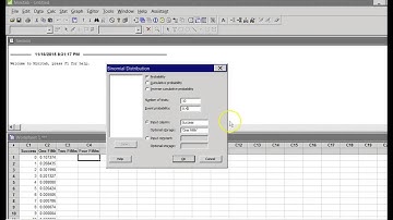 Graphing Binomial Distribution Plots in Minitab
