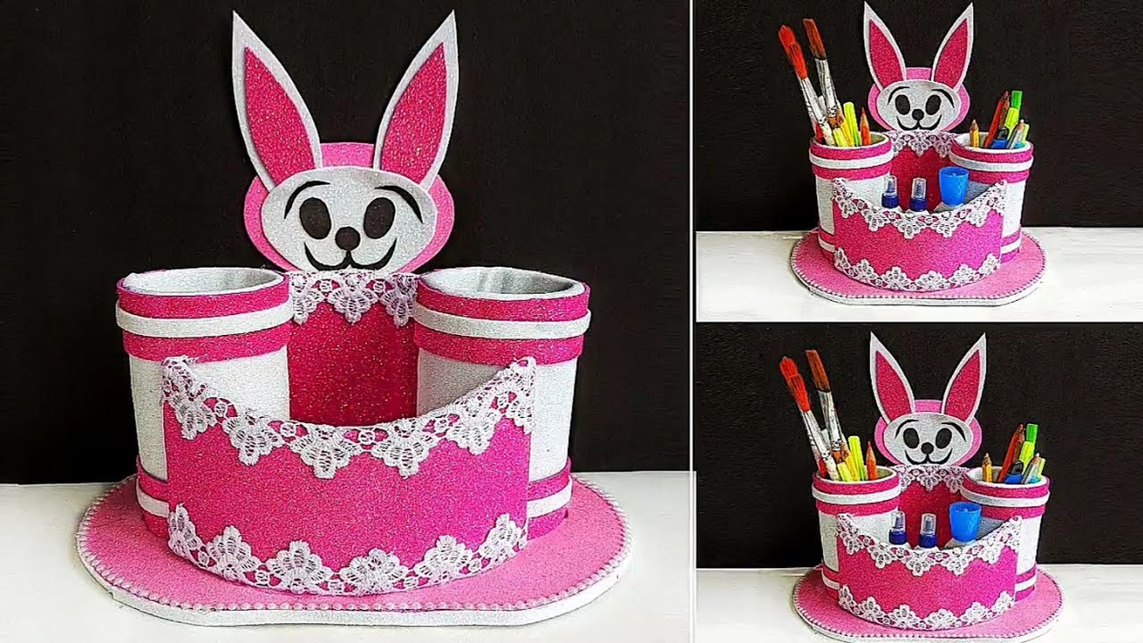 DIY Plastic Bottle Pen Pencil Holder - Home Organizer Using Plastic Bottle - Home Decor