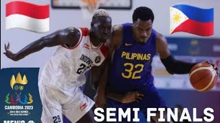 GILAS PILIPINAS Vs INDONESIA Mens Basketball Semi-Finals (ENGLISH commentator) SEA GAMES 2023 screenshot 3