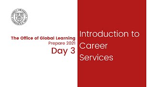Prepare 2021 Introduction to Career Services