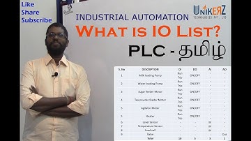 IO List - Design a Concept - Industrial Automation Project Series - PLC Training in TAMIL - Part 10