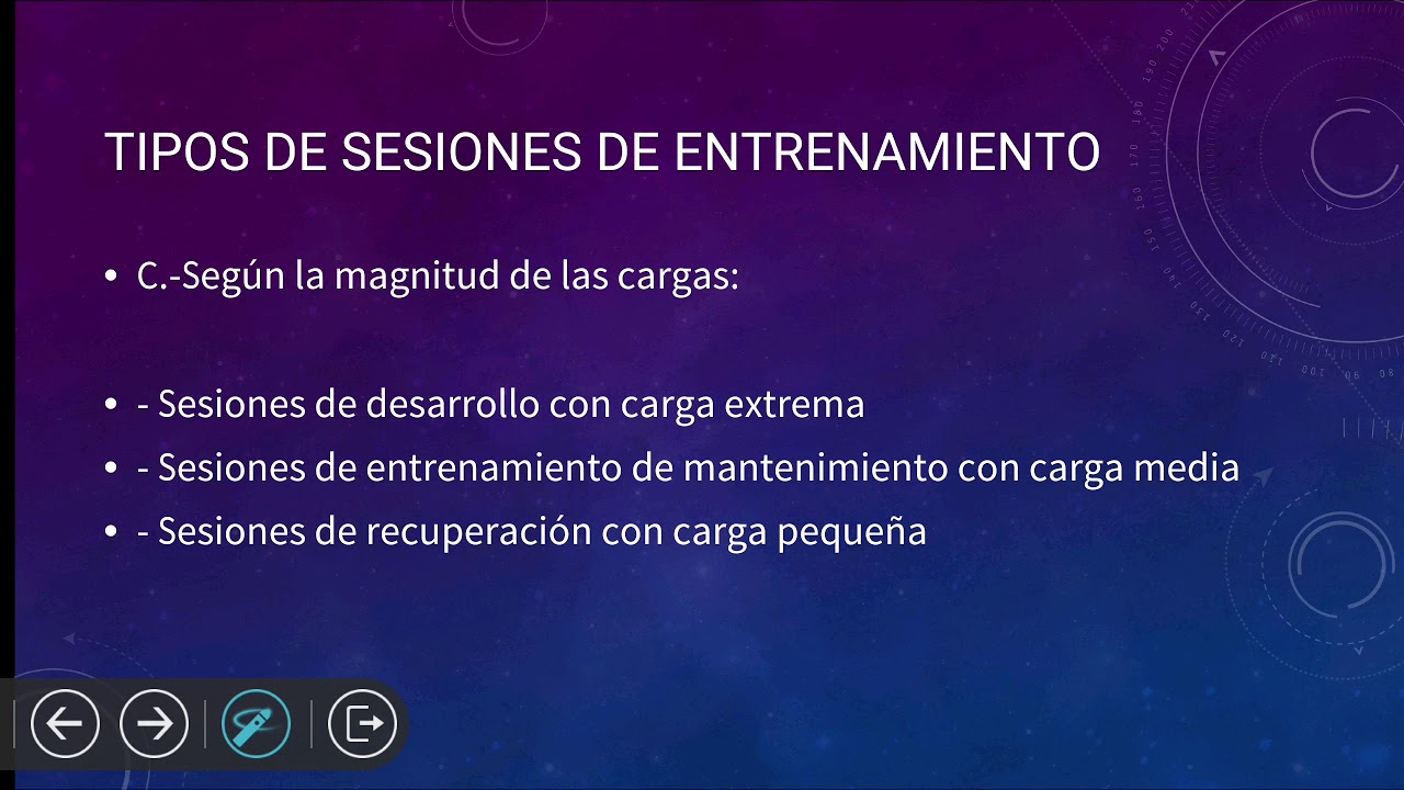 Sesión de entrenamiento (generalidades)