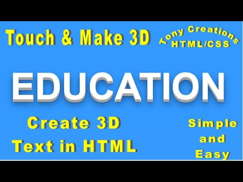 How To Make 3D Text In HTML | how to make 3d text using html css | html css tutorial