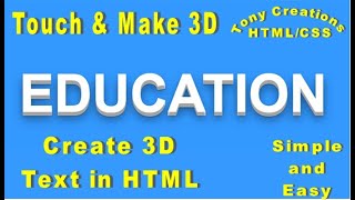 How To Make 3D Text In HTML | how to make 3d text using html css | html css tutorial