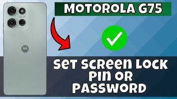 Set Screen Lock Pin or Password Motorola G75 #tutorial