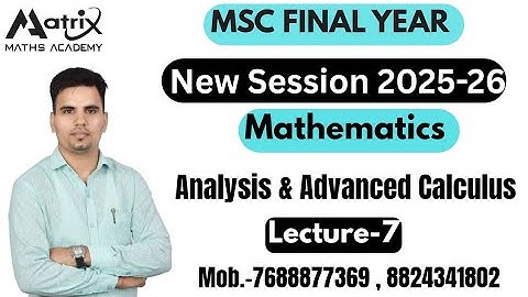Msc Final year # Banach Space # Functional Analysis # Rajasthan University 