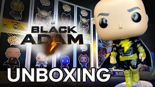 BLACK ADAM DC Movie Funko Pop Unbox & Review Complete Set | DC Comic Covers Black Adam Chase & Soda