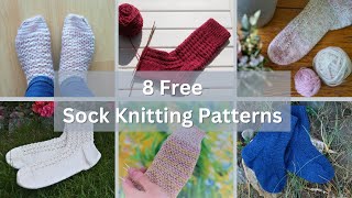 8 Free Sock Knitting Patterns that I Love and You Will Too