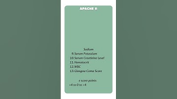 APACHE SCORE FOR ICU PATIENT#icu #hospital #serious #sepsis