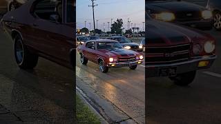 Chevrolet Chevelle SS 454 Classic Red Car Drive By Engine Sound Fort Street Cruise Southgate 2023