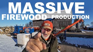 MASSIVE FIREWOOD PROCESSING DAY EASTONMADE 22MB STYLE!
