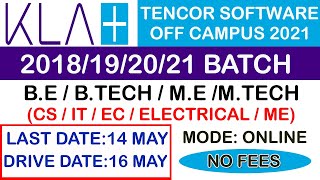 #KLAtencor Software Off Campus Drive 2021  | Online Selection | Upto 30L CTC | No Fess |Apply online screenshot 4
