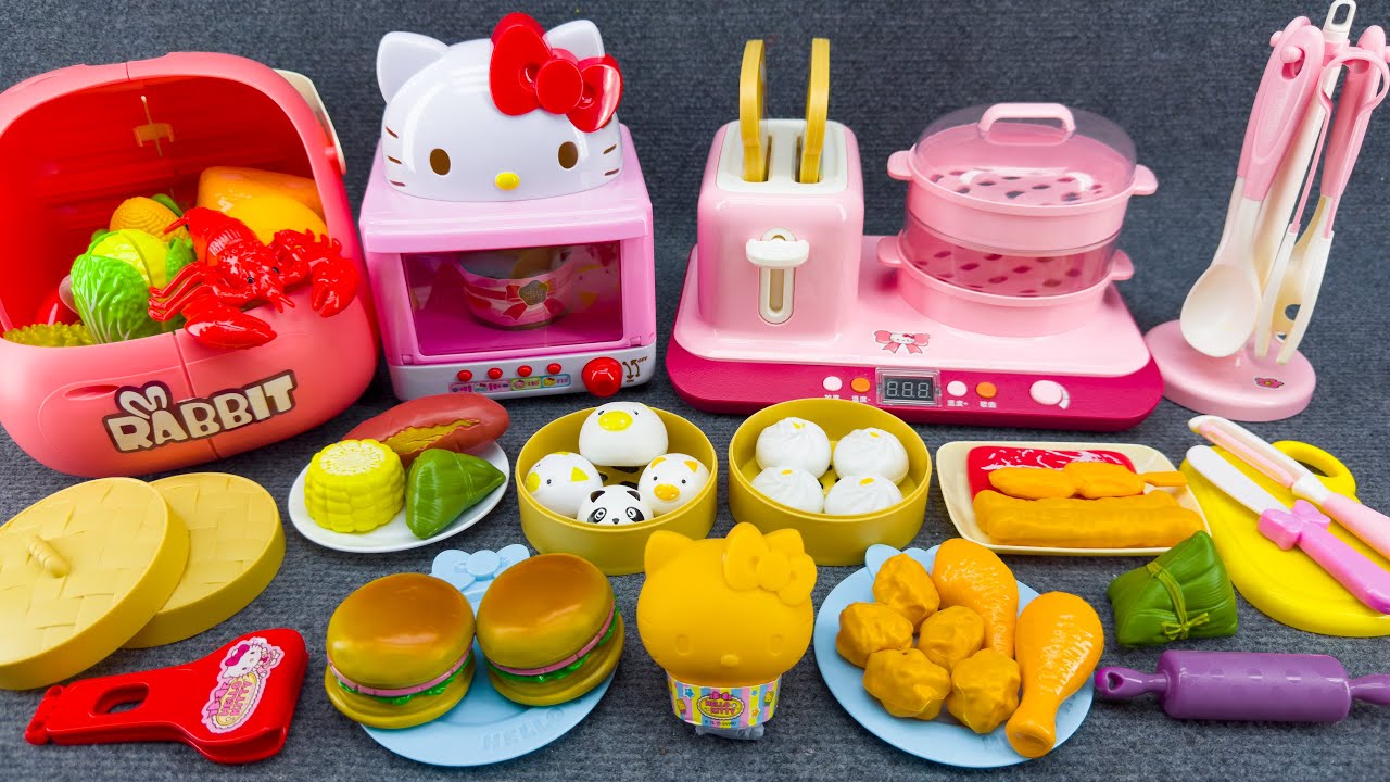 20 Minutes Satisfying With Unboxing Hello Kitty Amazing Oven Playset, Pink Kitchen Toys Review