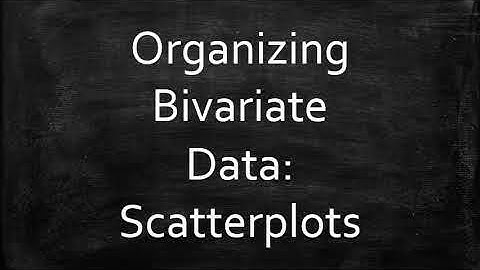 Bivariate Data: Scatterplots