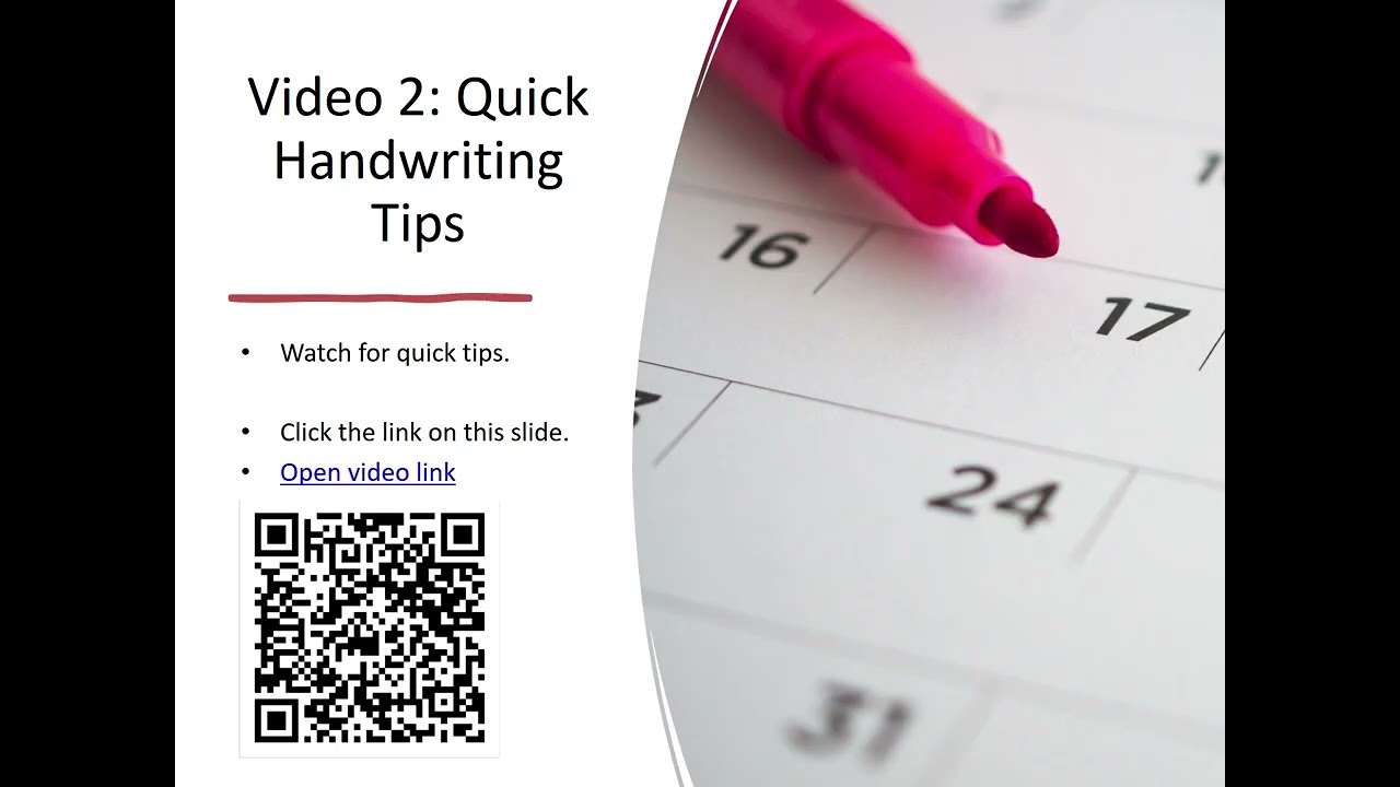 Handwriting Practice Guide Video Script 1