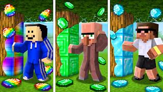 Diamond vs Emerald Touch Battle in Minecraft..
